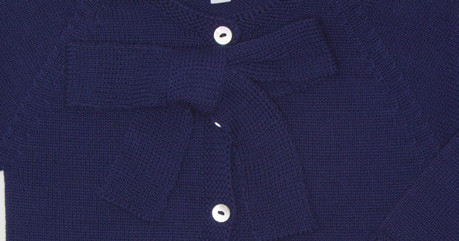 FINA EJERIQUE | Cardigan w/ Ribbon | Navy Blue