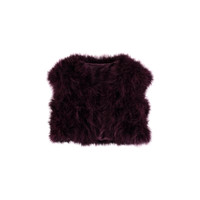 Angel's Face | Marabou Feather Jacket | Red Wine