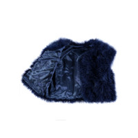 Angel's Face | Marabou Feather Jacket | Navy Blue