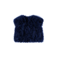 Angel's Face | Marabou Feather Jacket | Navy Blue