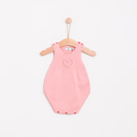 KNOT | SS18 | HEART KNITTED ROMPER | PINK