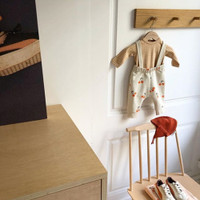 TINY COTTONS | CHERRIES FLEECE BRACES PANT | BEIGE