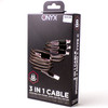 6' Onyx 3-in-1 iPhone and Micro and Type-C Charging Cable