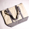 Canvas Shoulder Bag + Thermal Cooler - Black/White Houndstooth