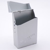 Silver Metal Spring Top Embossed Cigarette Case - Kings