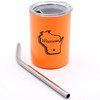 4 oz. Orange Wisconsin Mini Tumbler with Cap + Metal Straw 4 oz. Orange Wisconsin Mini Tumbler with Cap + Metal Straw