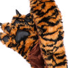 60" Faux Fur Tiger Scarf with Padded Paw + Claw Mittens