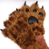 60" Faux Fur Brown Bear Scarf with Padded Paw + Claw Mittens