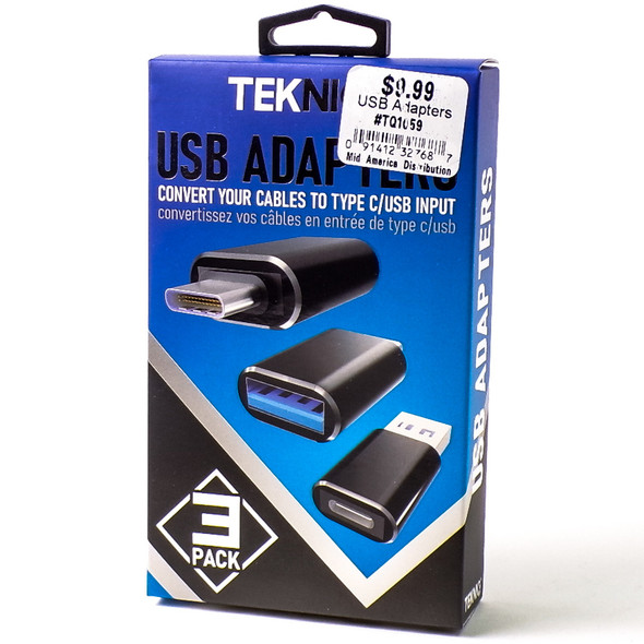 USB Adaptors/Converters Three Pack