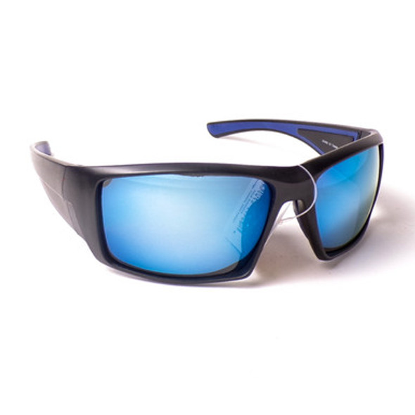 Black/Blue Matte Frame Sport Sunglasses