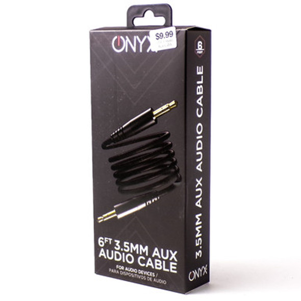 Onyx 6' 3.5mm Auxiliary Audio AUX Cable