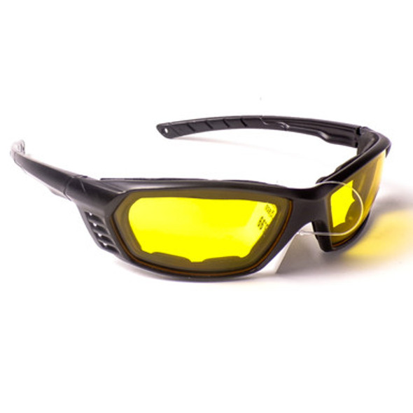 Foamback Yellow Lens Biker Glasses