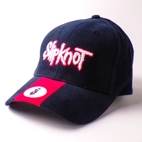 Vintage Black/Red Slipknot Brushed Cotton Fitted Hat - S/M - New