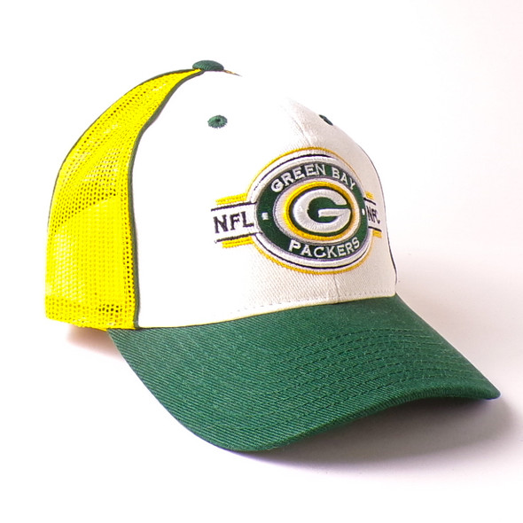 Green Bay Packers NFL NFC Green, White + Gold Truckers Cap