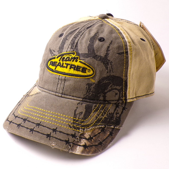 Signature Collection Team Realtree Buck/Barbed Wire Print Hat with Embroidered Logo