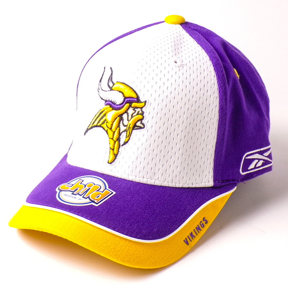 Reebok Youth Purple, Gold + White Stretch Fit Minnesota Vikings Hat