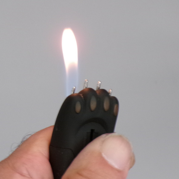 Brown Cat Paw Refillable Lighter with Retracting Claws