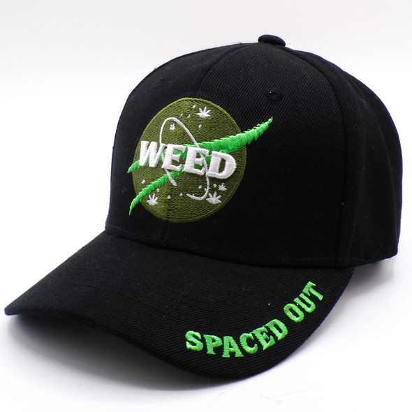 Black Weed 'Spaced Out' NASA Replica Adjustable Baseball Hat