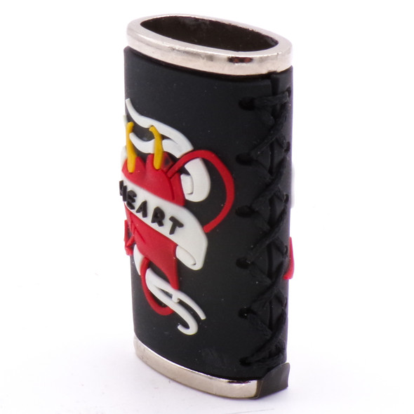 Metal "Heart" Graphic Mini Lighter Holder/Case