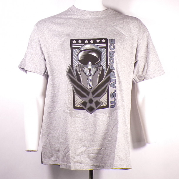 Oarsman 913 Gray U.S. Air Force Fighter Pilot Graphic T-Shirt