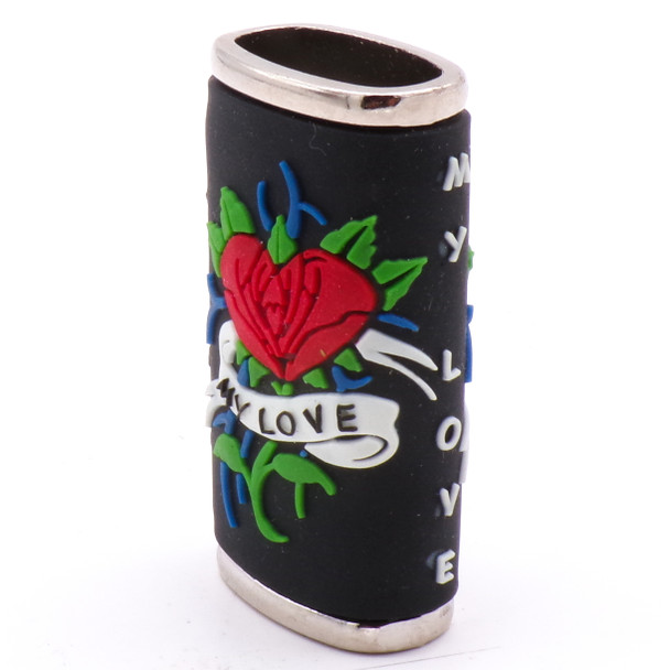 Metal "My Love" Graphic Mini Lighter Holder/Case