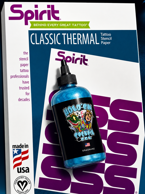 BUNDLE PACK CLASSIC SPIRIT PAPER 8.5 X 11 AND 8OZ HOLDEM STENCIL GEL