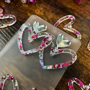DOUBLE HEART DANGLES