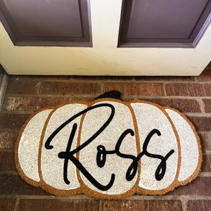 PERSONALIZED PUMPKIN COIR DOORMAT