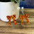 PARTY BOWS - RED/GOLD CONFETTI