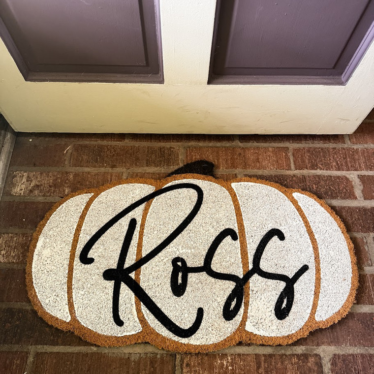 PERSONALIZED PUMPKIN COIR DOORMAT