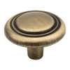 1 1/4" Diameter Knob in Brushed Antique Brass