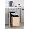 Wood Bottom-Mount Soft-Close Trashcan Rollout for Hinged Doors Waste Bin Systems Collection
