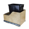 Single 50 Qrt Wood Bottom-Mount Soft-Close Trashcan Rollout for Hinged Doors