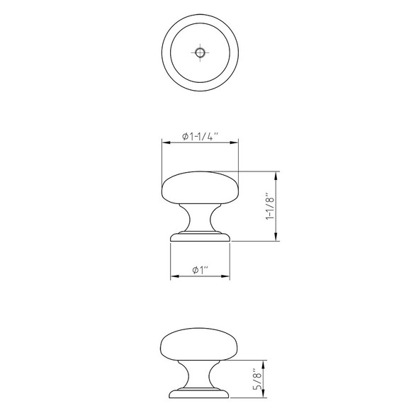 1 1/4" Diameter Knob 2980 Florence Cabinet Hardware Collection
