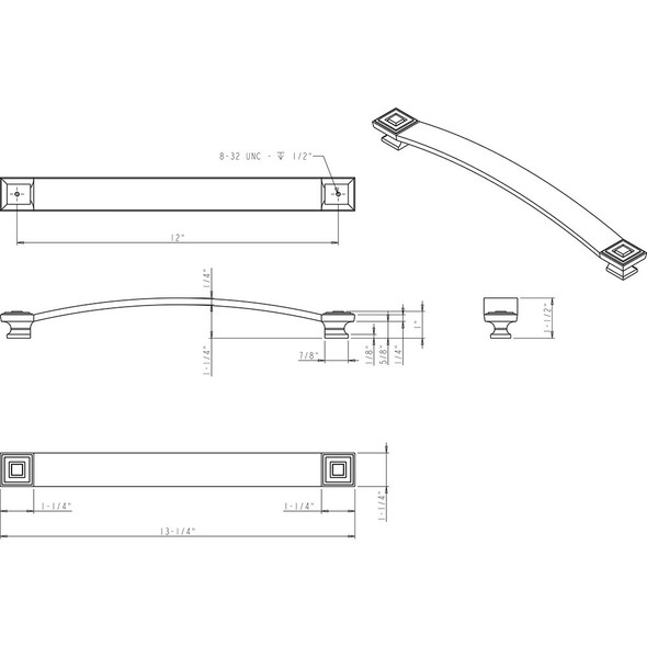 12" Centers Appliance Handle Delmar Cabinet Hardware Collection