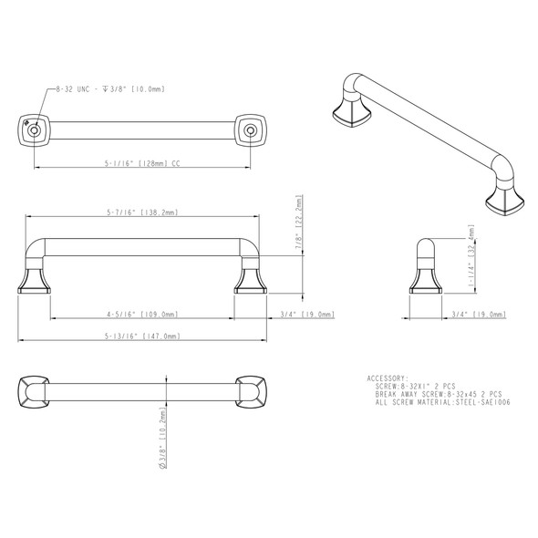 Cabinet Handle 663 Griffin Collection