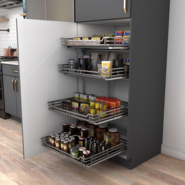 21 1/2" Tall Metal Pilaster Set for Pullout Baskets