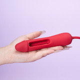 Rose Pro 21 Thrusting Tongue Licking Vibrator SHD-S361-21 G/Clit 9 Modes Heat Waterproof