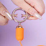Forbidden Lock Nipple Clamps Vibrator SHD-S471 Nipple Clamp Vibration 9 Modes Stimulator Remote Waterproof Silicone Sex Toy