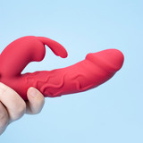 Rabbit Vibrator for Women Realistic Dildo G-Spot & Clitoral Dual Stimulation Waterproof Rechargeable Adult Sex Toy
