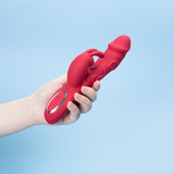 Rabbit Vibrator for Women Realistic Dildo G-Spot & Clitoral Dual Stimulation Waterproof Rechargeable Adult Sex Toy