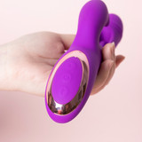 Tongue Licking Rabbit Vibrator for Women 3-in-1 G-Spot Clitoral Triple Stimulation Waterproof USB Rechargeable Adult Sex Toy