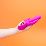 3 in 1 Rabbit Vibrator Beaded Shaft Bunny Ears 10 Vib Modes Waterproof USB Rechargeable