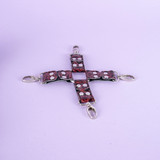 SM 11-Piece Diamond Pattern Plush Bondage Set Black Red BDSM Kit Blindfold Ball Gag Nipple Clamps Handcuffs Ankle Cuffs Whip Collar Feather Tickler Adult Sex Toy