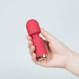 Mini AV Wand Vibrator Big Head Silicone Massager 110mm Portable G-Spot Clit Stimulator 10 Vibration Modes Ultra-Quiet Waterproof Sex Toy
