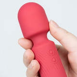 Mini AV Wand Vibrator Big Head Silicone Massager 110mm Portable G-Spot Clit Stimulator 10 Vibration Modes Ultra-Quiet Waterproof Sex Toy