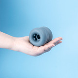 Men's Training Cup Spiral Texture Masturbator TPE Squeeze 60mm Inner Dia 3-Layer Wave Butt Shape 99g Portable Male Stroker Sex Toy