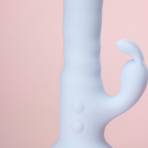 Doe Eyes Rabbit Hands-Free Suction Cup Vibrator SHD-S642-2 9 Modes G/Clit Waterproof