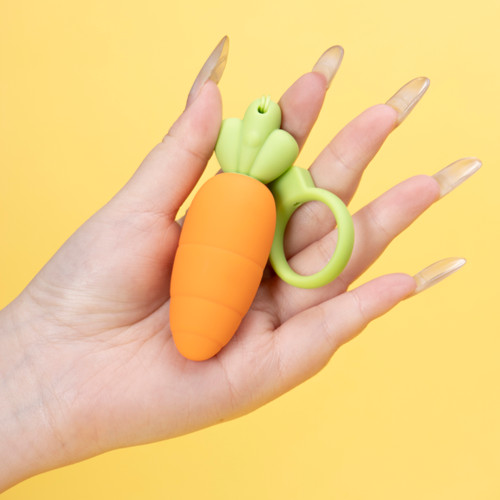 Vibrating Mini Carrot Butt Plug 9 Modes Waterproof Silicone Prostate Stimulator Realistic Vegetable Toy