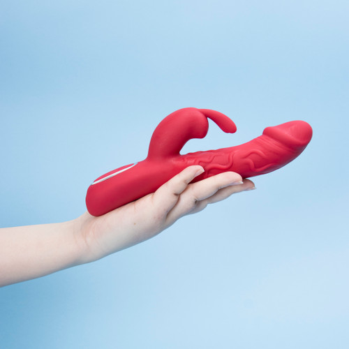 Rabbit Vibrator for Women Realistic Dildo G-Spot & Clitoral Dual Stimulation Waterproof Rechargeable Adult Sex Toy